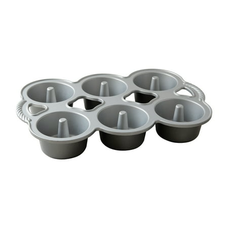

Nordic Ware Mini Angel Food Cakes 6 Cavity Nonstick Cast Aluminum Gray 14.3 x 9.6 x 2.1