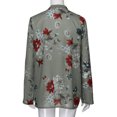 thumbnail image 5 of Plus Size Top for Women's Long Sleeve Blouse Floral Henley Shirt ALS Supplies Button Down Tunic Top, 5 of 6