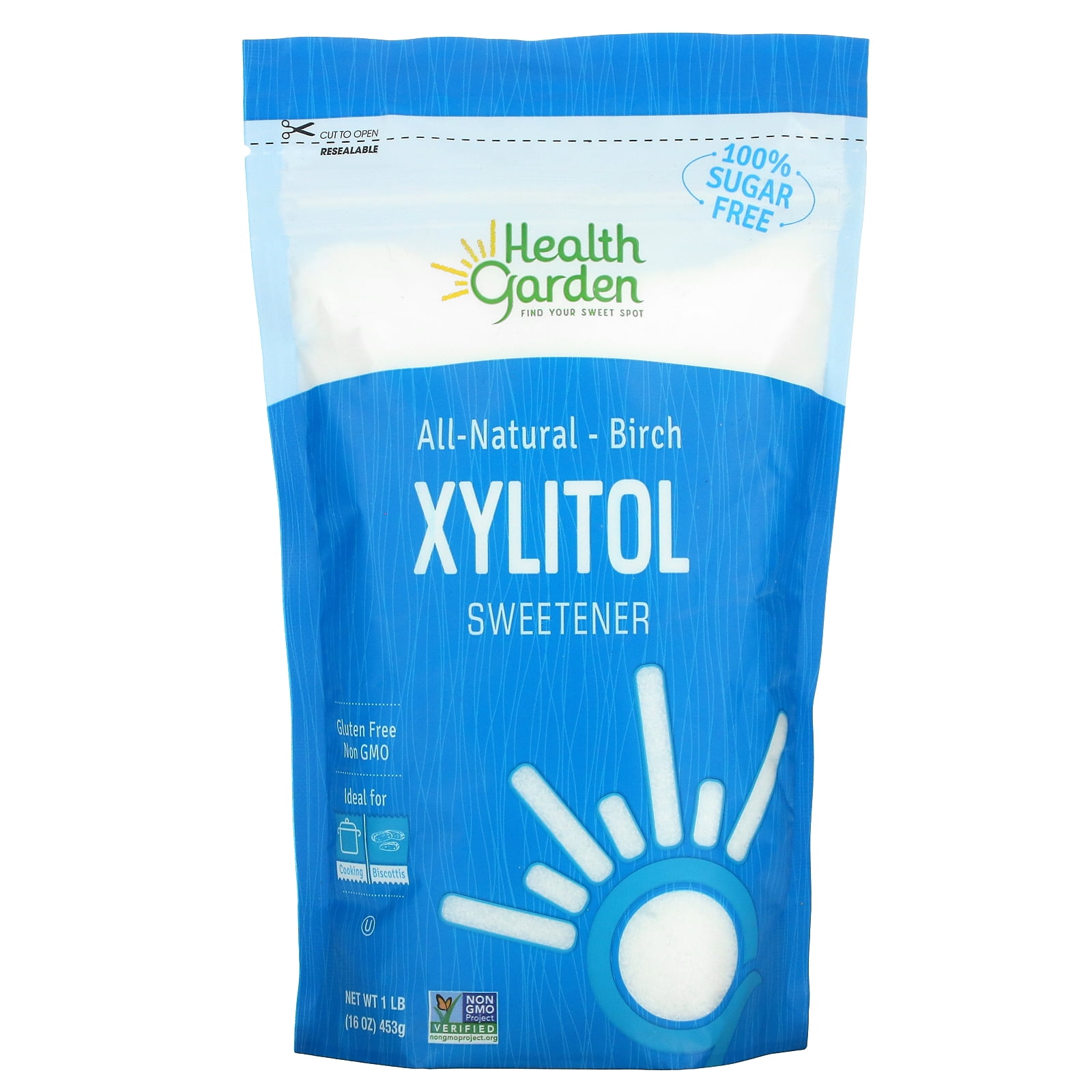 Health Garden Real Birch Xylitol All Natural Sweetener, 1.0 LB