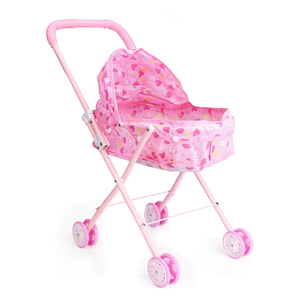 EIMELI Doll Stroller Toy  Baby Doll Accessories  Baby Doll Nursery Stroller Dining Chair Rocking Chair Swing for Dolls  Foldable & Lightweight Kids Baby Stroller Toy（Not include doll）