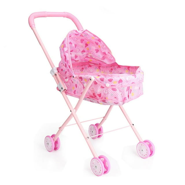 Doll Stroller Toy Baby Doll Accessories Baby Doll Nursery Stroller Dining Chair Rocking Chair Swing for Dolls Foldable & Lightweight Kids Baby Stroller Toy(Not include doll)