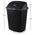 thumbnail image 2 of Zopnny 4-Pack 18 Gallon Tall Kitchen Swing Top Garbage Can, Plastic Swing Top Lid Trash Can, Black, 2 of 7