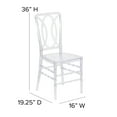 thumbnail image 6 of Flash Furniture Flash Elegance Crystal Ice Stacking Chair with Designer Back - Event Chair - UV Resistant, 6 of 12