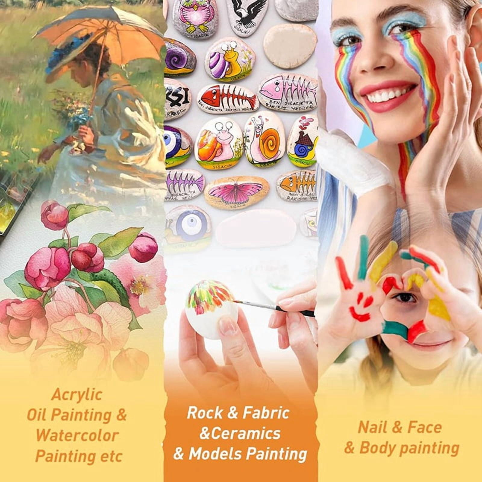 Paint Brushes,320Pcs Nylon Paint Brushes Acrylic Paint Brushes,Craft Acrylic Paint Brushes for Classroom Oil Watercolor