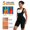 thumbnail image 2 of Vaslanda Sauna Suit for Women Sweat Vest Waist Trainer 3 in 1 Slimming Full Body Shaper Workout Top, 2 of 7