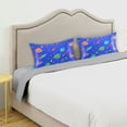 thumbnail image 3 of Yayeee Pillowcase Standard Size Set of 2 Satin Wrinkle Resistant Envelope Pillow Case, Colorful Cartoon Planets, 3 of 8