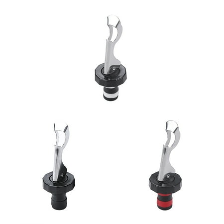 

3 PCS Reusable Wine Bottle Corks Creates Airtight Seal Assorted Colors Black + Red Black + White Black