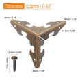 thumbnail image 2 of Uxcell 30 x 30 x 30mm Metal Box Corner Protectors Edge Guard Bronze Tone 20pcs, 2 of 5