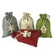 thumbnail image 3 of Yuarrent Bolsa con cordón de Navidad de 24 uds, bolsa de embalaje DIY interesante de tamaño pequeño, diseño de escena, bolsas de regalo de Kits de decoración para fiestas, 3 of 6