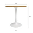 thumbnail image 6 of Kurv 3 Piece Cafe Dining Set Medium Oak and White, 6 of 10
