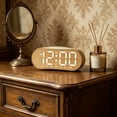 thumbnail image 4 of Digital LED Alarm Clock with Date and Temperature Display, Black Plastic, Adjustable Brightness, DST Auto-Set, Battery or AC, 3 AAA, 4 of 6