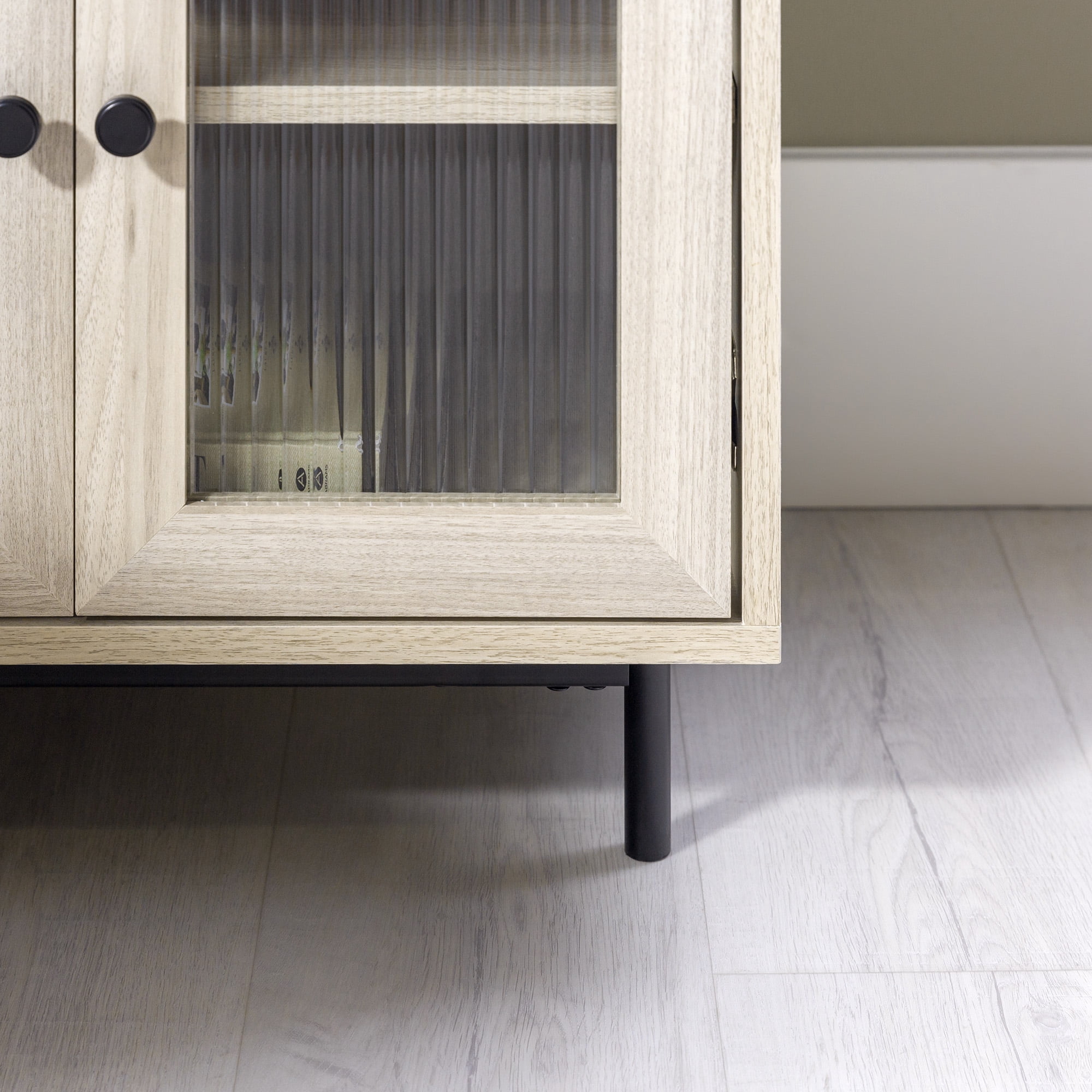 Walker Edison Modern 2 Door Nightstand with USB Port, Birch