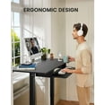 thumbnail image 2 of CHITOOMA Adjustable Height Electric Standing Desk with Keyboard Tray, Black, 2 of 6