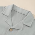 thumbnail image 5 of GYRATEDREAM Toddler Baby Boys Clothes Set Short Sleeve Button-Down Shirt Tops + Cotton Linen Shorts 2PCS Summer Outfit, 3-4Y, 5 of 8