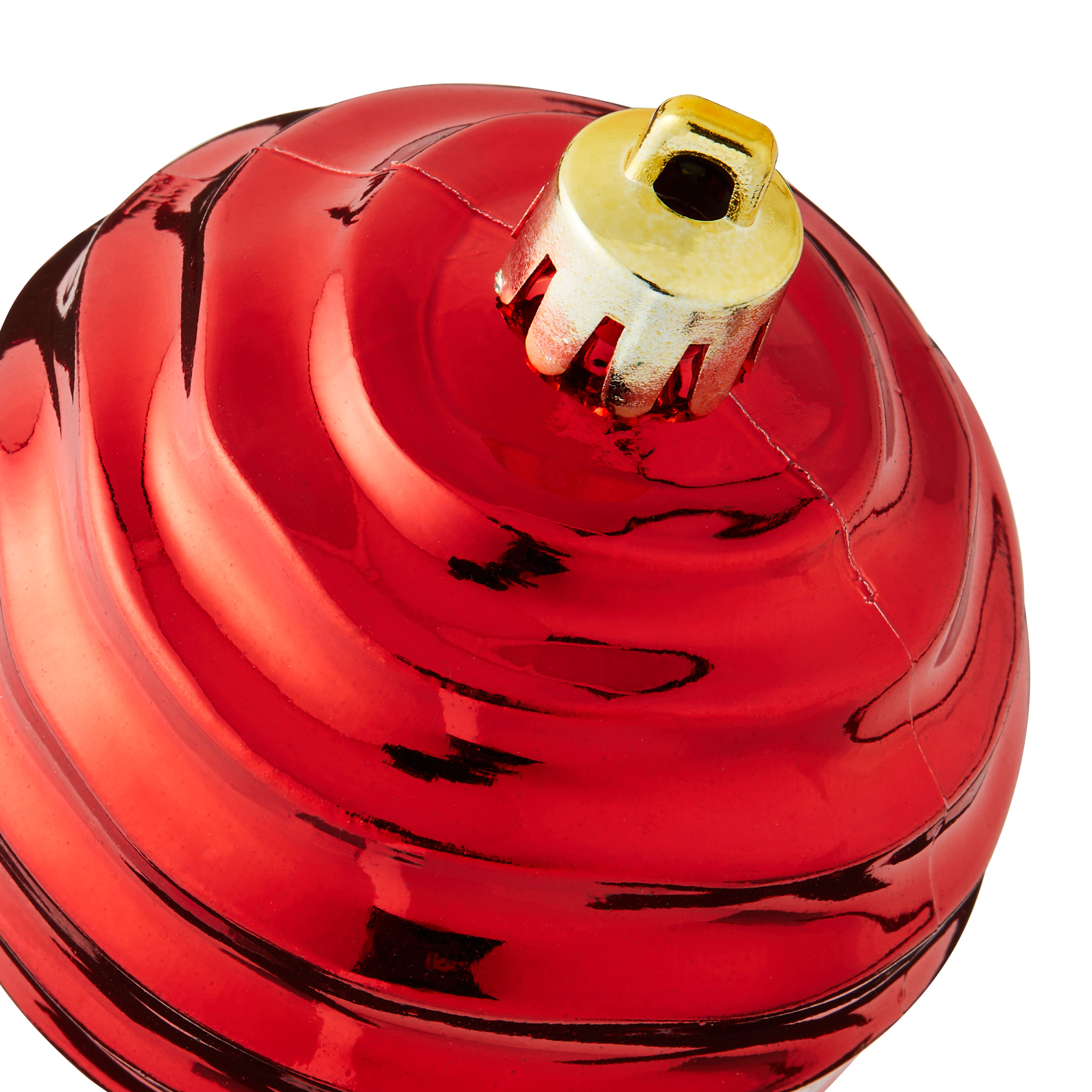 24-Count Red and Green Shatterproof Multi-Textured Christmas Ornaments, 2.36 in, by Holiday Time