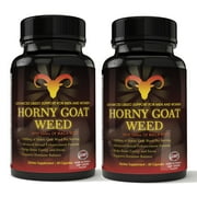 Horny Goat Weed 1000mg Extract for Advanced Libido Support 2 bottles (60 Capsules)