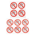 thumbnail image 1 of Shisuyan 10pcs Do Not Touch Sticker Do Not Use Hand Signs Self Adhesive Decal No Touch Sign, 1 of 8