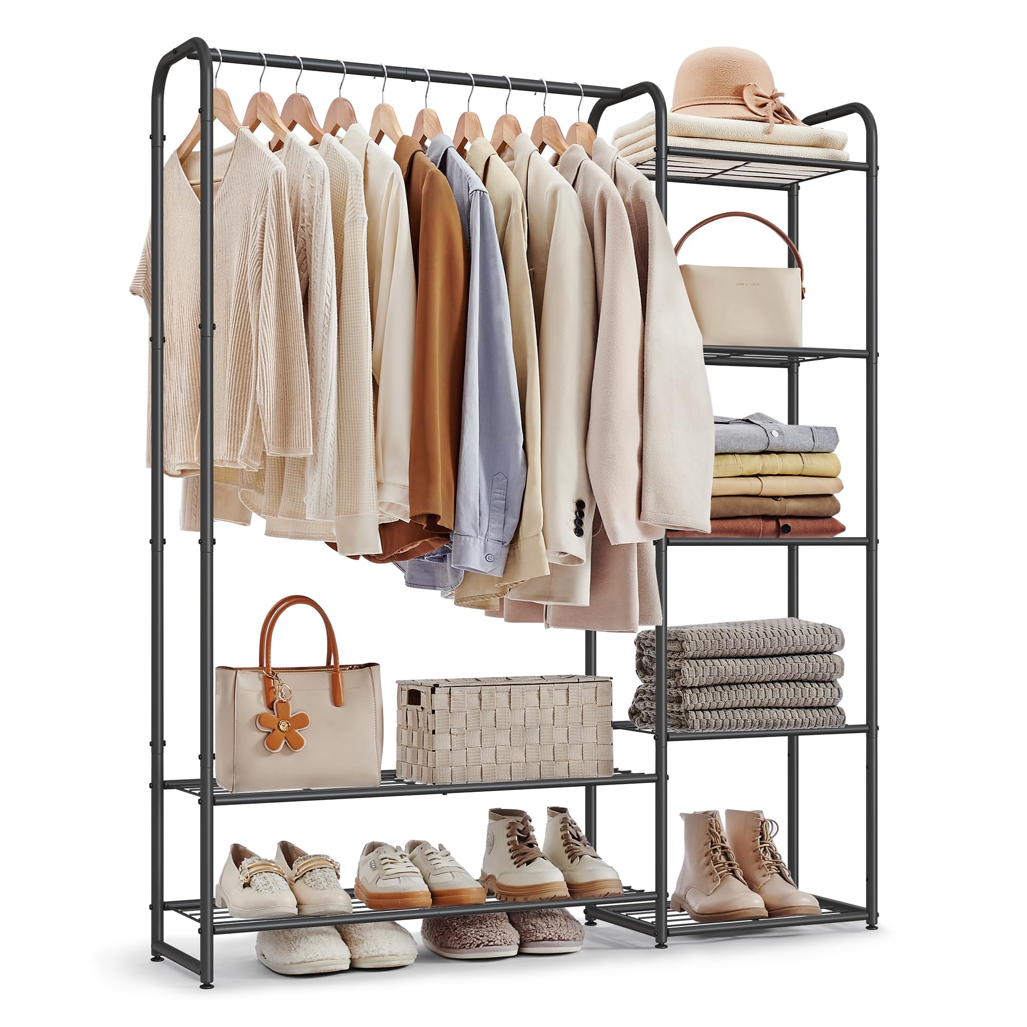 SONGMICS Wardrobe Closet, 44.1 Inch Large Portable Closet, Clothes Rack ...