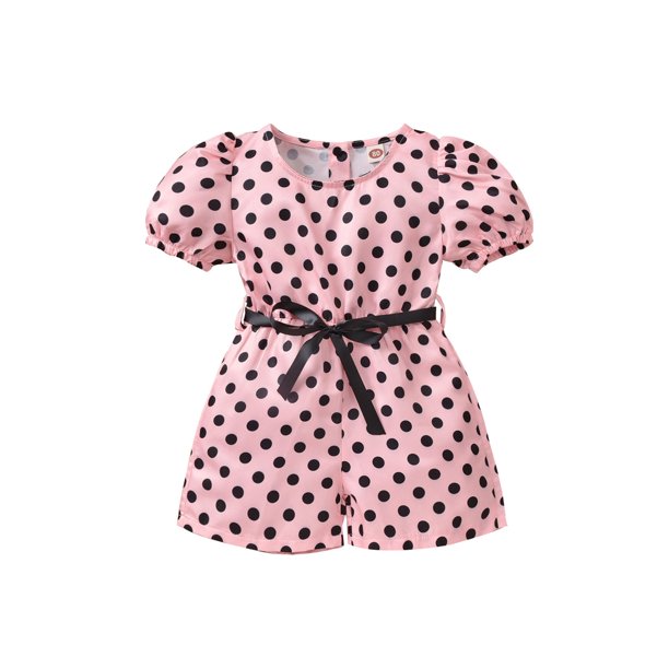 Pdylzwzy Toddler Infant Baby Girl Polka Dot Jumpsuit One Piece Romper Outfit Playwear Summer Clothes Cqh Walmart Com Walmart Com