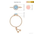 thumbnail image 4 of ANGARA Natural Round Aquamarine Bolo Ring with Diamond Halo in 14K Rose Gold for Women (Size-5mm) | March Birthstone, Birthday, Anniversary, Jewelry Gift for Women | Natural Aquamarine Ring, 4 of 9