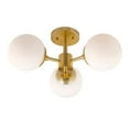 thumbnail image 3 of Farrell 3-Light Soft Gold semi flush mount with Satin Opal Glass - Soft Gold, 3 of 4