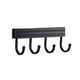 thumbnail image 1 of Soporte para llaves montado en la pared, soporte para organización, toallero para el hogar, llaves, sombrero, colgador fijo, estante colgante Almacenamiento y organización del hogar Negro 4 ganchos Inteprter HA078167-04, 1 of 6