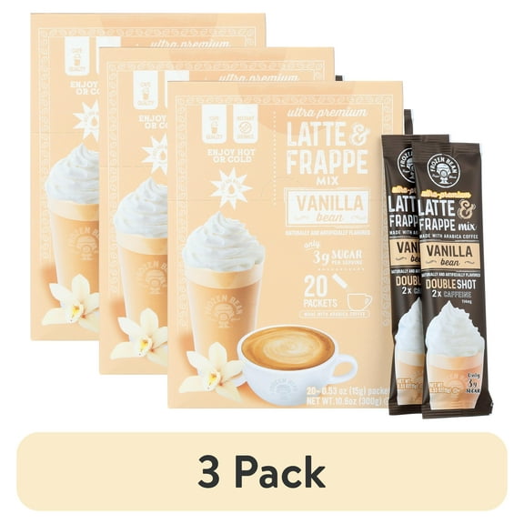 (3 pack) Frozen Bean Ultra-Premium Vanilla Bean Latte & Frappe 20Pk