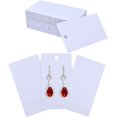 thumbnail image 3 of BronaGrand 100 Set White Kraft Paper Earring Display Card Earring Stud Cards Tags with 100pcs Self-Seal Bags for DIY Ear Studs and Earrings, 3 of 7
