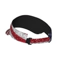 thumbnail image 2 of Fotbe America Flag Glitter Visera Deportiva con Diseño, Gorra Abierta Ajustable de Algodón para Mujer y Hombre, 2 of 7
