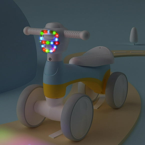 Infants Ride on Toys Mini Trike Cartoon Learning to Walk Stable and Safety Mini Riding for Kids Party Toy Preschool Blue
