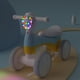 thumbnail image 1 of Los bebés viajan en juguetes con 4 ruedas con asas de fácil agarre desarrollan habilidades motoras estables y seguras (sin pedal) para niños y niñas Azul Hugo montar en juguetes, 1 of 10