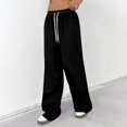 thumbnail image 3 of Resicozy Wide Leg Sweatpants Women Low Rise Baggy Pants Fall Fashion Lounge Lightweight Sweat Pants with Pockets Black 2XL, 3 of 5
