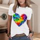 thumbnail image 2 of Gibobby Camisetas Mujer Baratas Manga Corta Mujeres verano moda casual cuello redondo manga corta flor diente león Tie Dye Print camiseta Top(Azul,CH), 2 of 4