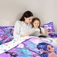 thumbnail image 4 of Erosebridal Kawaii Japanese Girl 7-Piece Bedding Comforter Set,Colorful Flower Blossom King Bedding Sets For Kids,Reversible, 4 of 7