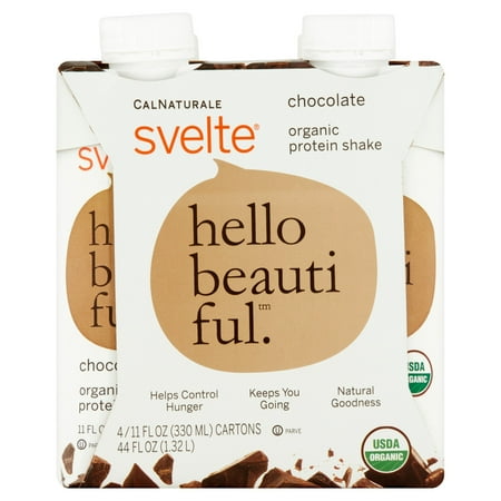 CalNaturale Svelte Chocolate Organic Protein Shakes, 11 fl oz, 4 count