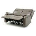 thumbnail image 3 of Glory Furniture Ward Faux Leather Double Reclining Loveseat in Gray, 3 of 6