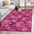 thumbnail image 3 of Area Rug for Living Room, Pink Cherry Blossom Non-Slip Indoor Large Carpet for Bedroom/Dining Room, Spring Flowers Modern Abstract Art Washable Low-Profile Rectangle Floor Mat Runner Rugs - 3 x 5 Ft, 3 of 7