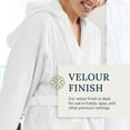 thumbnail image 4 of Kaufman Velour & Waffle Robes - Shawl Collar, Hooded, "Dad & Mom" Embroidered 2 Pack Unisex 100% Cotton Bathrobes for Men & Women, Luxury Hotel Spa Soft Plush & Lightweight, 4 of 6