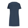 thumbnail image 5 of Sakmal Shirt Dresses for Women 2025 Graduation Semi Formal Mini Dress V Neck Short Sleeve Dresses, 5 of 5