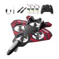 thumbnail image 3 of Avión de control remoto portátil, 2 velocidades, ajustable, helicóptero de , juguete volador para exteriores, aeronave de fija. Rojo con 3 pilas, 3 of 8