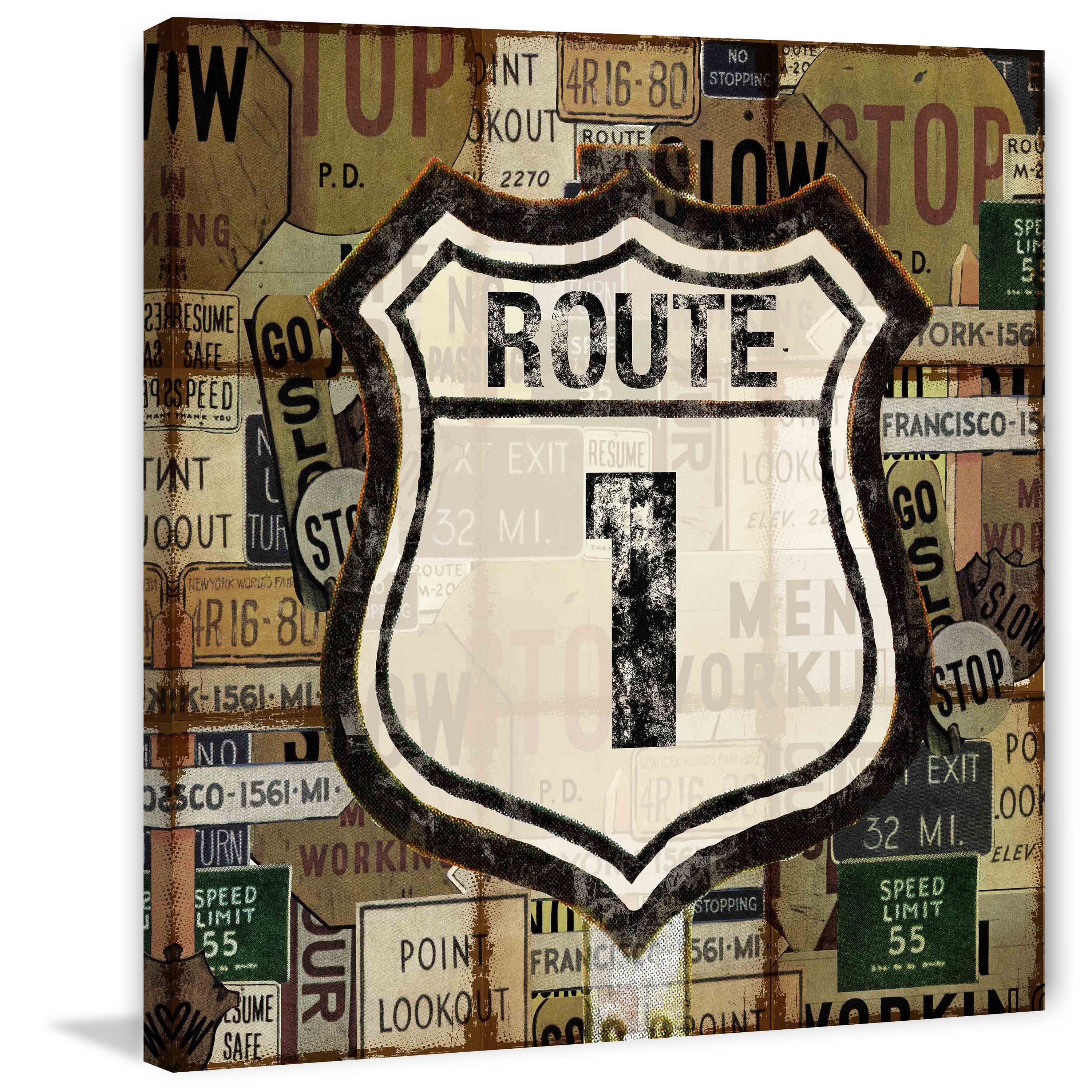"Route 1" Painting Print on Canvas