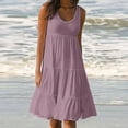 thumbnail image 2 of UPPADA Summer Dresses for Women 2024 Sleeveless Dress Solid Gradient Jumpers Swing A Line Sundress Boho Vacation Sundresses, 2 of 6