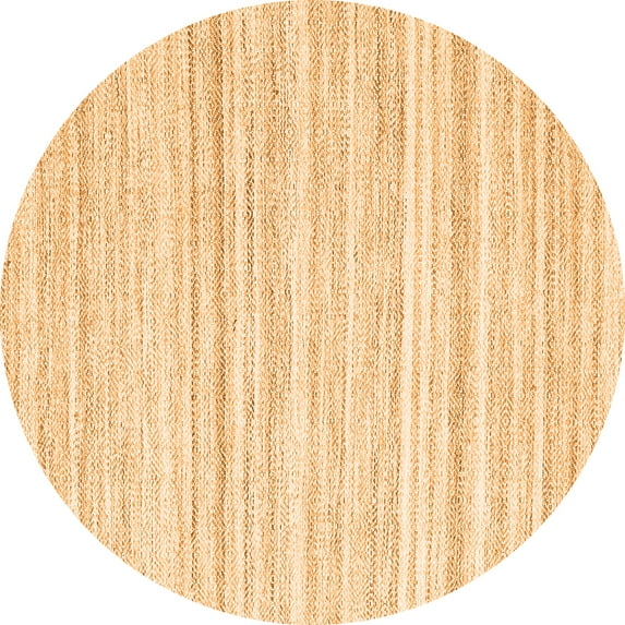 Ahgly Company Indoor Round Solid Orange Modern Area Rugs, 6' Round