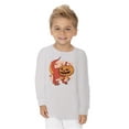 thumbnail image 2 of Awkward Styles Halloween Toddler Long Sleeve Shirt Pumpkin Dinosaur Kids T-Shirt, 2 of 5