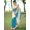 Blue Hosta, variant on All Over Check Pattern And Temple Border Tussar Silk Saree With Tassels Pallu – French Beige