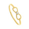 thumbnail image 2 of Anillo Infinito Liso con circonia central #6 Oro 14K Horoz V12 W9766, 2 of 4