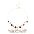 thumbnail image 2 of KAKOWELY 1 juego de joyas para mujer, collar, pulsera, pendientes, flores, San Valentín, para novia y boda., 2 of 5