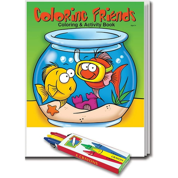 ZoCo 25-Pack Coloring Friends Kid's Coloring & Activity Book Set, 16 Pages
