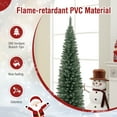 thumbnail image 5 of Topbuy 6FT Artificial Christmas Tree Pre-lit Pencil Xmas Tree with 390 Branch Tips 180 Warm White LED Lights, 5 of 10
