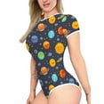 thumbnail image 3 of Aunavey Romper Onesie Pajamas Bodysuit Women Adult Snap Crotch Bodysuit Shorts, 3 of 7